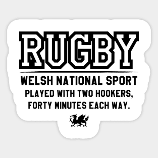 Welsh national sport rugby Sticker